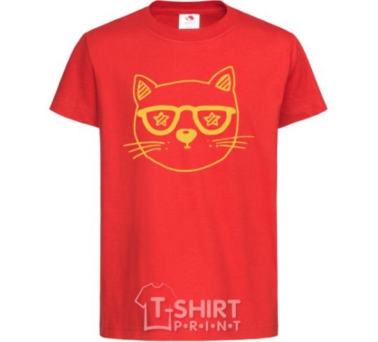 Kids T-shirt Starcat red фото