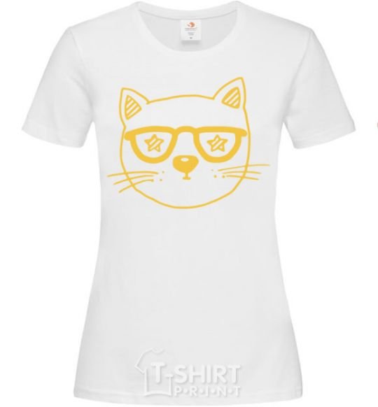 Women's T-shirt Starcat White фото