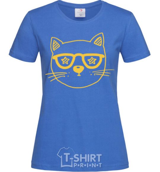 Women's T-shirt Starcat royal-blue фото