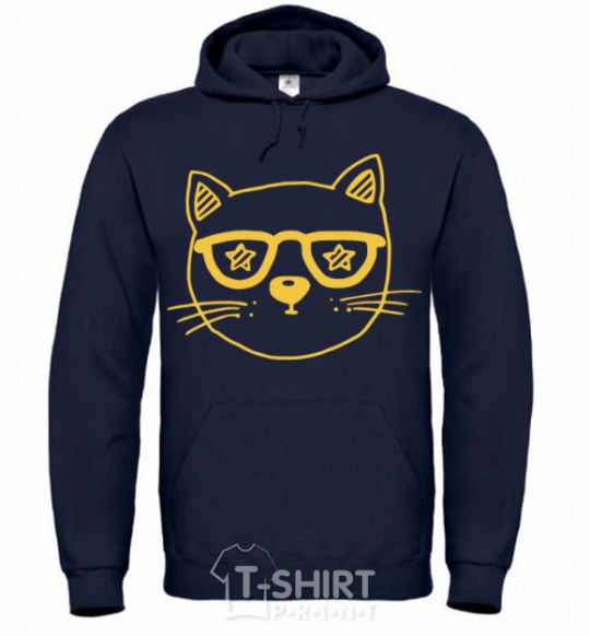 Men`s hoodie Starcat navy-blue фото