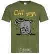 Men's T-Shirt Cat Yoga millennial-khaki фото