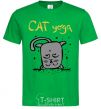 Men's T-Shirt Cat Yoga kelly-green фото