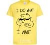 Kids T-shirt I do what i want ч/б изображение cornsilk фото