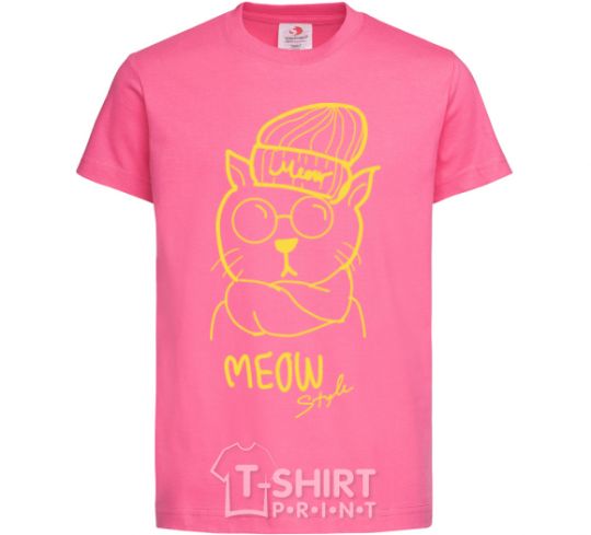 Kids T-shirt Meow style heliconia фото