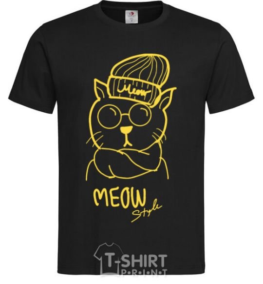 Men's T-Shirt Meow style black фото