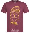 Men's T-Shirt Meow style burgundy фото