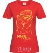 Women's T-shirt Meow style red фото