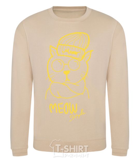 Sweatshirt Meow style sand фото