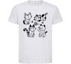 Детская футболка Смешные котики Белый фото