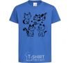 Детская футболка Смешные котики Ярко-синий фото