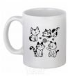 Ceramic mug Funny kitties White фото