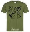 Men's T-Shirt Funny kitties millennial-khaki фото