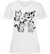 Women's T-shirt Funny kitties White фото