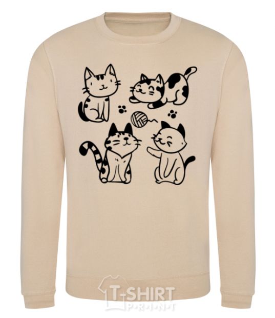 Sweatshirt Funny kitties sand фото