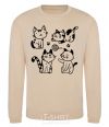 Sweatshirt Funny kitties sand фото