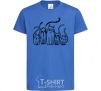 Kids T-shirt Cats B/W royal-blue фото