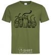 Men's T-Shirt Cats B/W millennial-khaki фото