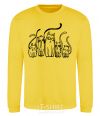 Sweatshirt Cats B/W yellow фото