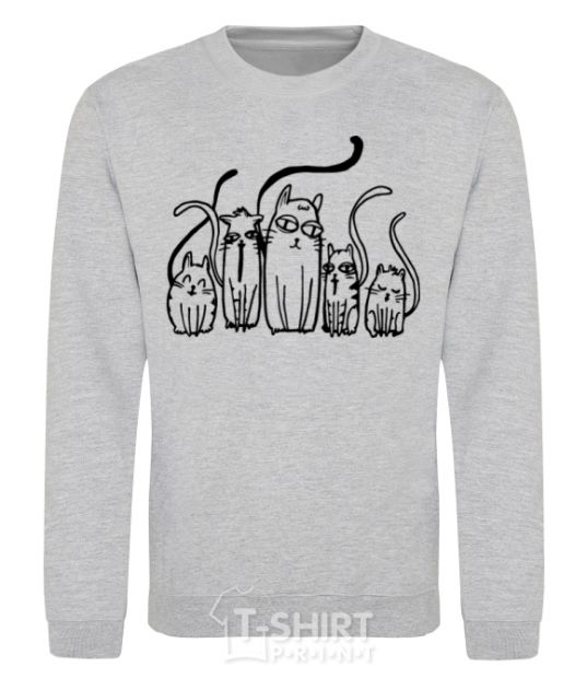 Sweatshirt Cats B/W sport-grey фото