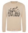 Sweatshirt Cats B/W sand фото