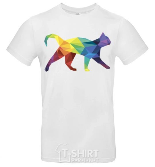 Men's T-Shirt Bright cat White фото