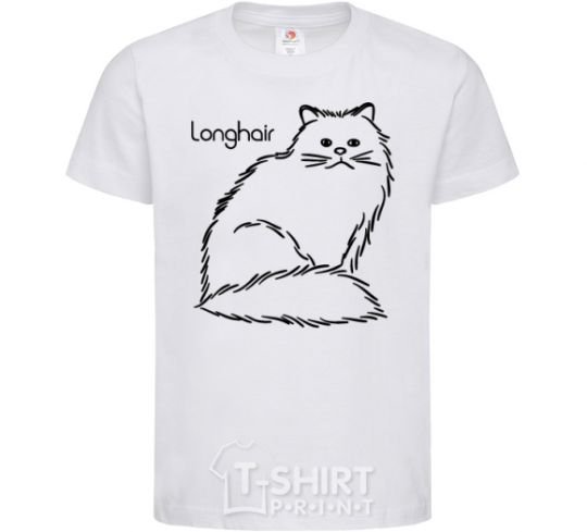 Kids T-shirt Longhair White фото