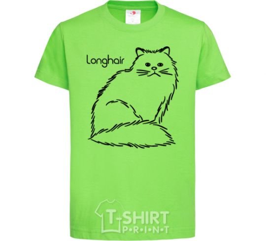 Kids T-shirt Longhair orchid-green фото