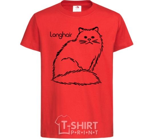 Kids T-shirt Longhair red фото