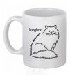 Ceramic mug Longhair White фото