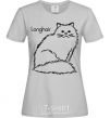 Women's T-shirt Longhair grey фото