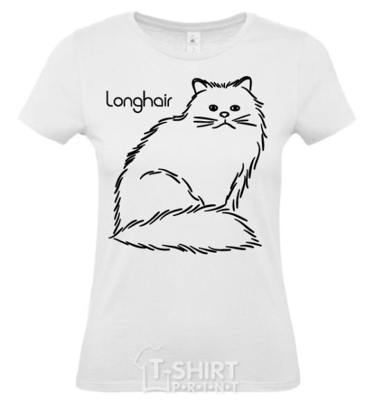 Women's T-shirt Longhair White фото