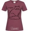 Women's T-shirt Longhair burgundy фото