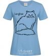 Women's T-shirt Longhair sky-blue фото