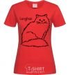 Women's T-shirt Longhair red фото