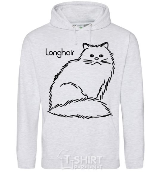 Men`s hoodie Longhair sport-grey фото