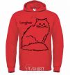 Men`s hoodie Longhair bright-red фото