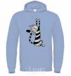 Men`s hoodie Stratching cat sky-blue фото