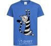 Детская футболка Stratching cat Ярко-синий фото