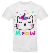 Men's T-Shirt Meow cat White фото