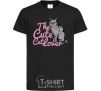 Kids T-shirt 6834 The cute catlover black фото