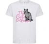 Kids T-shirt 6834 The cute catlover White фото