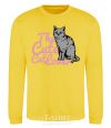 Sweatshirt 6834 The cute catlover yellow фото
