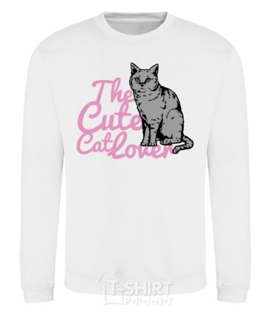 Sweatshirt 6834 The cute catlover White фото