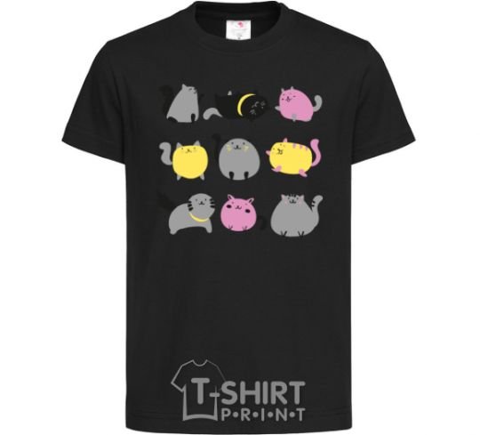 Kids T-shirt Kitties black фото