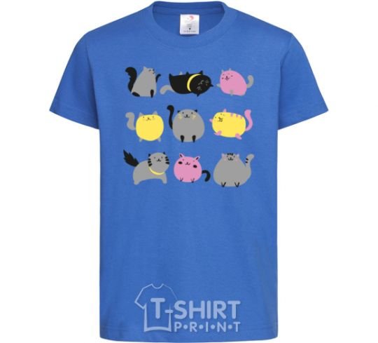 Kids T-shirt Kitties royal-blue фото