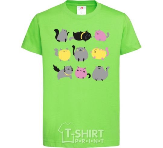 Kids T-shirt Kitties orchid-green фото