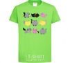 Kids T-shirt Kitties orchid-green фото