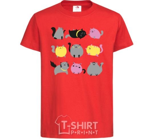 Kids T-shirt Kitties red фото