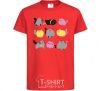 Kids T-shirt Kitties red фото