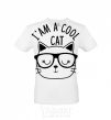 Мужская футболка I am a cool cat Белый фото